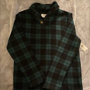 Old Navy Green & Black Plaid Sweater Size 10/12